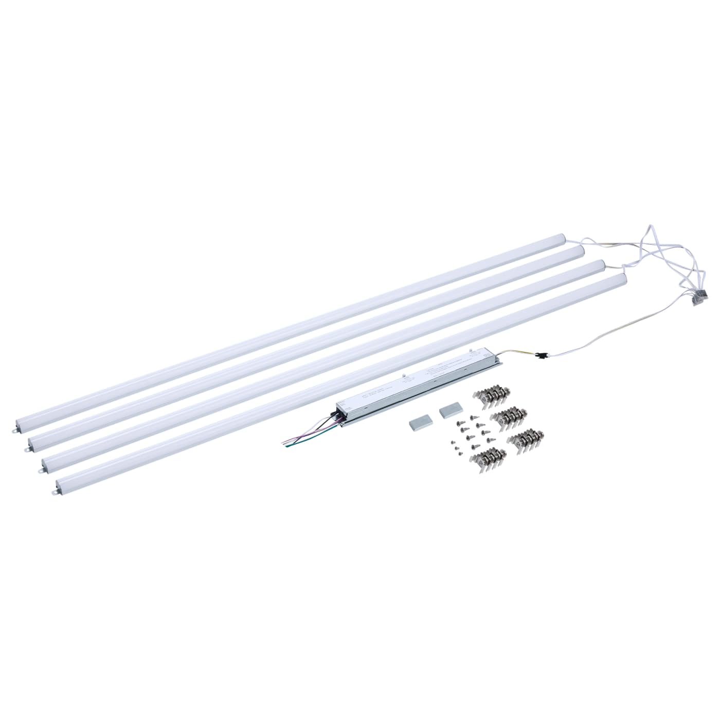 Nuvo 65-1337 4-Bars LED Light Bar Retrofit Kit with Selectable Wattage and Adjustable Color Temperature - Finish: Silver