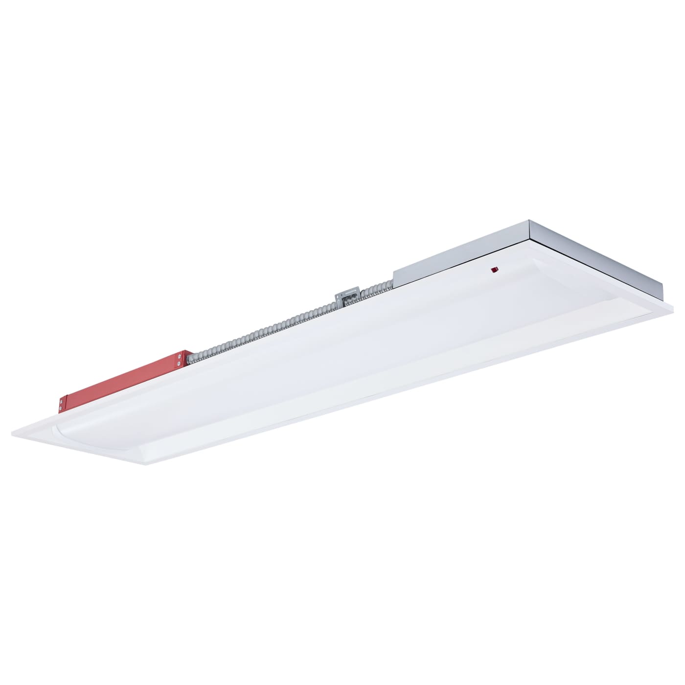 Nuvo 65-1605 1X4 Single Basket Troffer - Emergency Battery - Selectable CCT: 35K/4K/5K - Wattage: 20W/30W/40W - Volts: 120V-277V - Finish: White