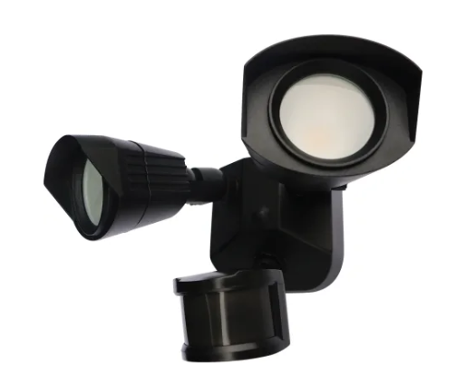 Nuvo 65-221 2 Light 4" Wide LED Commercial Flood Light with 3 lb Product Weight - 4000K Black Finish with Motion Sensor
