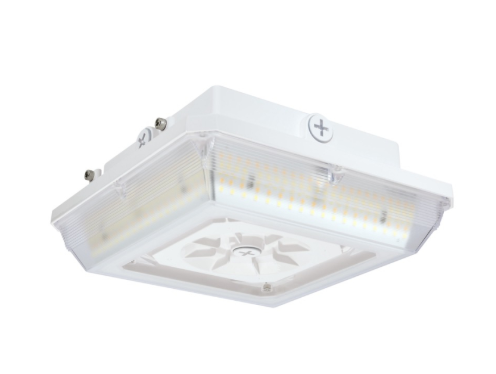 Nuvo 65-634 Square LED Canopy Light - 20 | 30 | 45W - CCT Selectable - 120-277V - White Finish