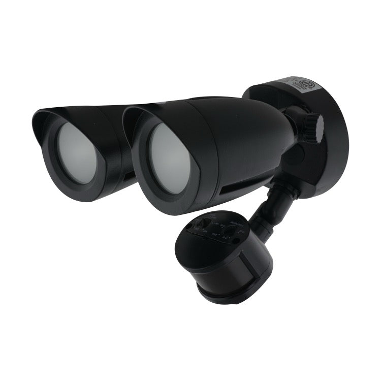 Nuvo 65-715 Dual Head LED Security Light - Color Temperature 3000K - Voltage 120V - Black Finish