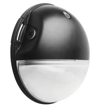 Nuvo 65-751 LED Round Wall Pack, Bypassable Photocell, Wattage 20W, Multi-Color Temperature, Bronze