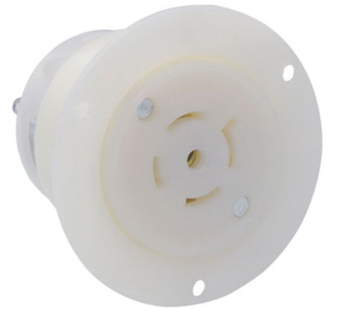 Leviton 2516 20A, Flanged Outlet Locking Receptacle, Industrial Grade