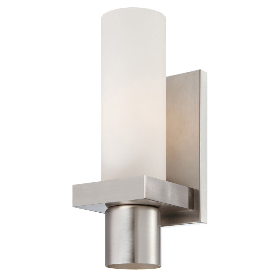 Eurofase Lighting 23277-021 Pillar 11.5" Tall 2-Light LED Wall Sconce, Wattage 35W, Opal White and Brush Nickel Finish