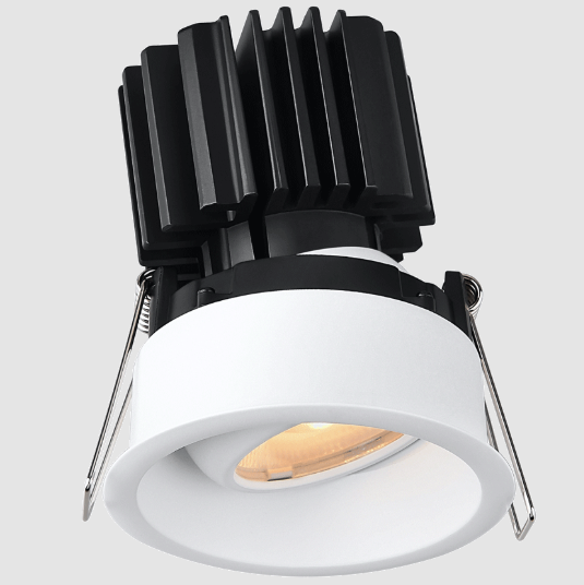 Lotus LED Lights L3G-RRT-WH-RF50-1895 Tangra 3″ Gimbal Round Recessed Thin White Trim, Reflector Frosted Glass, Beam Angle 50°, Color Temperature DTW 30K to 18K, CRI95