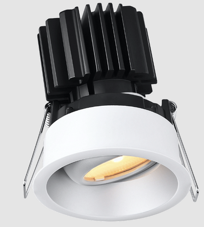 Lotus LED Lights L3G-RRT-AZ-RS36-1895 Tangra 3″ Gimbal Round Recessed Thin Alzak Trim, Reflector Semi Frosted Glass, Beam Angle 36°, Color Temperature DTW 30K to 18K, CRI95