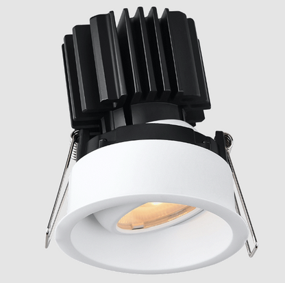 Lotus LED Lights L3G-RRT-WH-RS20-4C90 Tangra 3″ Gimbal Round Recessed Thin White Trim, Reflector Semi Frosted Glass, Beam Angle 20°, Color Temperature 4CCT+DTW 35K to 27K, CRI90