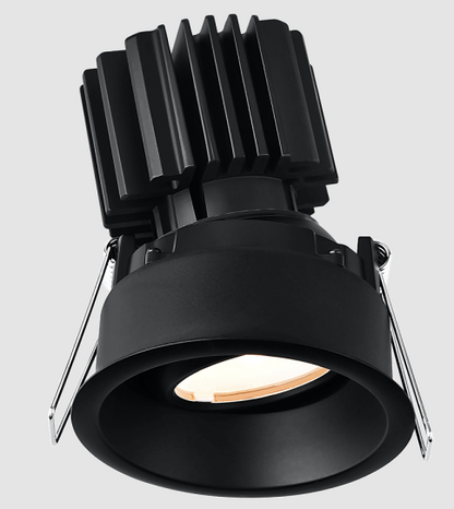 Lotus LED Lights L3G-RRT-BK-RS20-4C90 Tangra 3″ Gimbal Round Recessed Thin Black Trim, Reflector Semi Frosted Glass, Beam Angle 20°, Color Temperature 4CCT+DTW 35K to 27K, CRI90