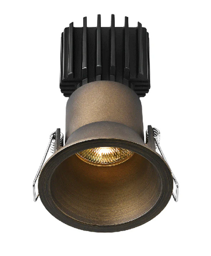 Lotus LED Lights L3F-RDT-BR-RF50-4C90 3" Tangra LED Fixed Round Deep Regressed Thin Trim, 4CCT+Dim to Warm, Trim Oil Rubbed Bronze, Reflector Frosted Glass, Beam Angle 50°, CRI 90