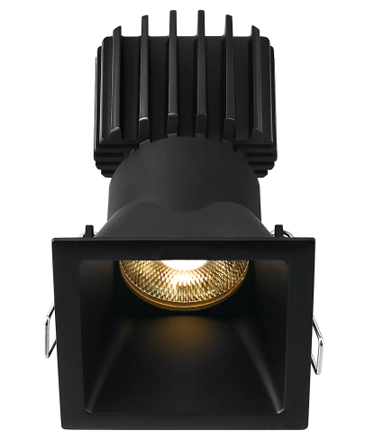 Lotus LED Lights L3F-SDT-BK-LB36-5C95 Tangra 3" Fixed Square Deep Regressed Thin Black Trim, Lens Black, Beam Angle 36°, Multi-Color Temperature, CRI95