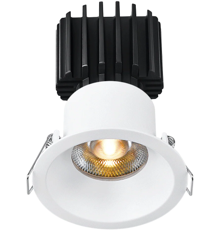 Lotus LED Lights L3F-RRT-WH-RF50-5C98 Tangra 3" Fixed Round Recessed Thin White Trim, Reflector Frosted Glass, Beam Angle 50°, Multi-Color Temperature, CRI98