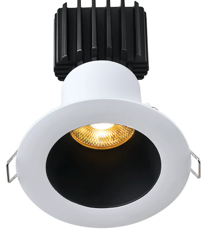 Lotus LED Lights L3F-RDW-WB Trim for Tangra 3" Fixed Round Deep Regressed Wide, White-Black Finish