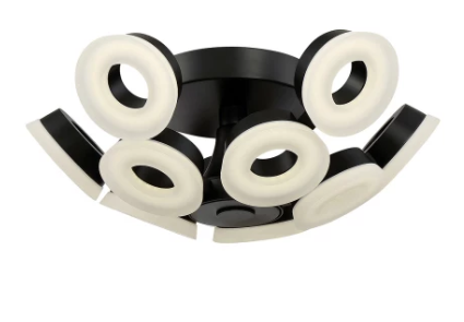 Eurofase Lighting 29096-015 Glendale 10 Light 18" Wide LED Flush Mount Bowl Ceiling Fixture, Color Temperature 4200K, Wattage 24W, White Finish