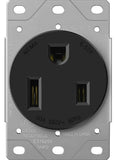 Enerlites 65500-BK 50 Amp 125/250V NEMA 6-50R Power Outlet, Heavy-Duty 50A Receptacle, For Welders, Plasma Cutters, Electric Ranges, Dryers, And M