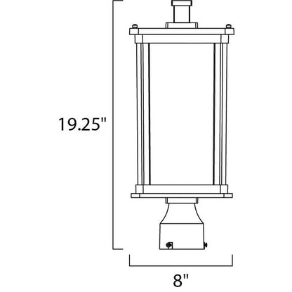 Maxim Lighting 65750FSBZ Terrace Outdoor Pole Post Mount Dimensions 8 x 19.25 inches