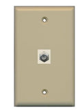 Enerlites 6601-I Catv Jacks 1 Gang Single F-type Connector, Ivory Finish