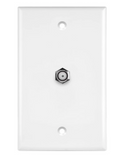 Enerlites 6601-W CATV Jacks 1 Gang Single F-Type Connector, White Finish