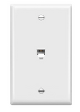 Enerlites 6611-W Telephone Wall Jacks 1 Gang, White Finish