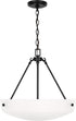 Generation Lighting Kerrville 3 light pendant ceiling light in midnight black