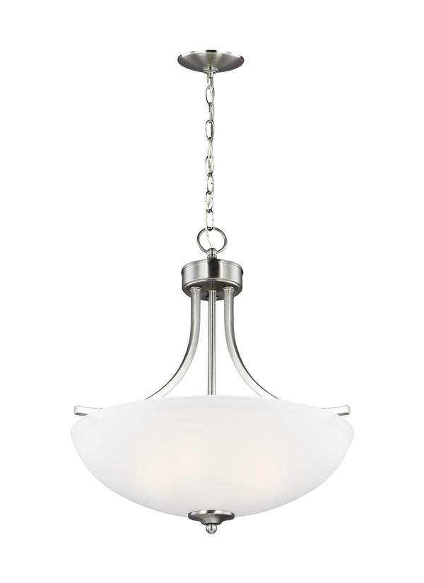 Generation Lighting Geary 3 light brushed nickel pendant ceiling light