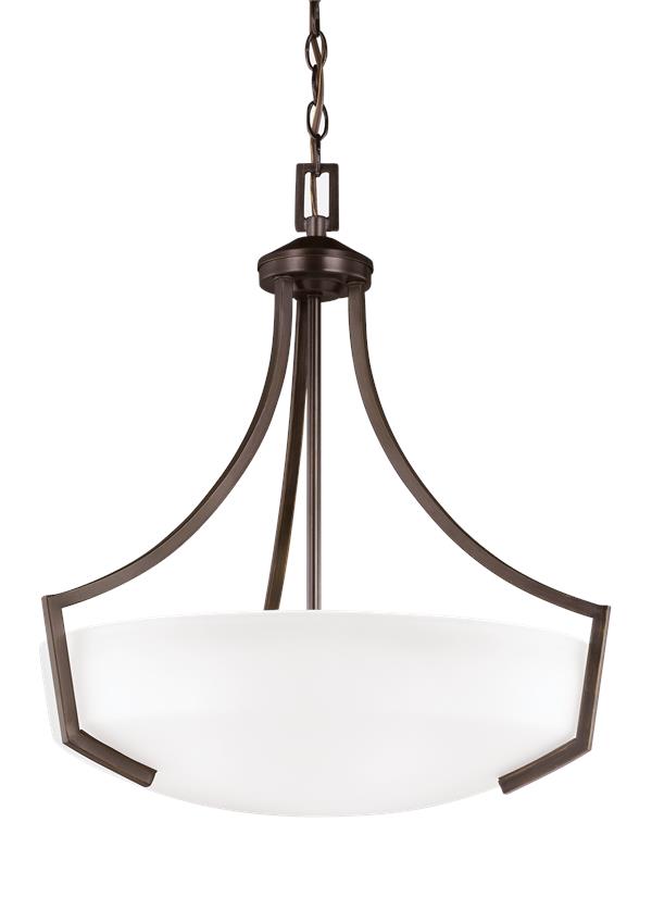 Generation Lighting Hanford 3 light bronze pendant ceiling light