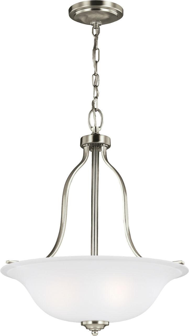 Generation Lighting Emmons 3 light brushed nickel pendant ceiling light