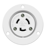 Enerlites 66404-W 20A Locking Flanged Outlet, L5-20RFO, White Finish