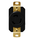 Enerlites 66410-BK 20A Industrial Grade Locking Receptacle, L6-20R, Black Finish