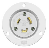 Enerlites 66413-W 20A Locking Flanged Inlet, L6-20PFI, White Finish