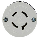 Enerlites 66422-BK 20A Industrial Grade Locking Cord Connector, L14-20C, Black Finish
