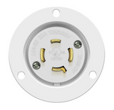 Enerlites 66423-W 20A Locking Flanged Inlet, L14-20PFI, White Finish