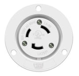 Enerlites 66464-W Locking Flanged Outlet, 30A, L6-30RFO, White Finish