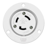 Enerlites 66454-W Locking Flanged Outlet, 30A, L5-30RFO, White Finish