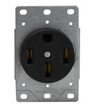 Enerlites 66500-BK Industrial Grade Flush Mount Receptacle 50A 125/250V 14-50R 3-Pole 4-Wire, Black Finish