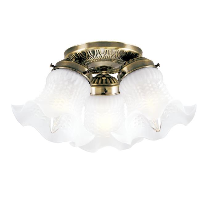 Westinghouse Lighting 6668600 3 light antique brass flush mount ceiling light
