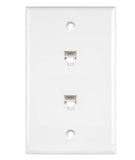 Enerlites 6671-I Duplex Phone Jack Wall Plate 1 Gang 2 Modular With 6-Position 6-Conductor Rj11, Ivory Finish