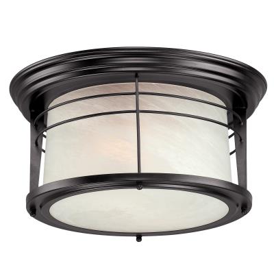 Westinghouse Lighting 6674600 Senecaville 2 light weathered bronze flush mount ceiling light