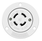 Enerlites 66804-W Industrial Grade Locking Flanged Outlet 30A 125/250V 3-Pole 4-Wire Grdounding L15-30PFO, White Finish