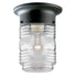 Westinghouse Lighting 6691900 matte black outdoor flush mount ceiling light with clear glass