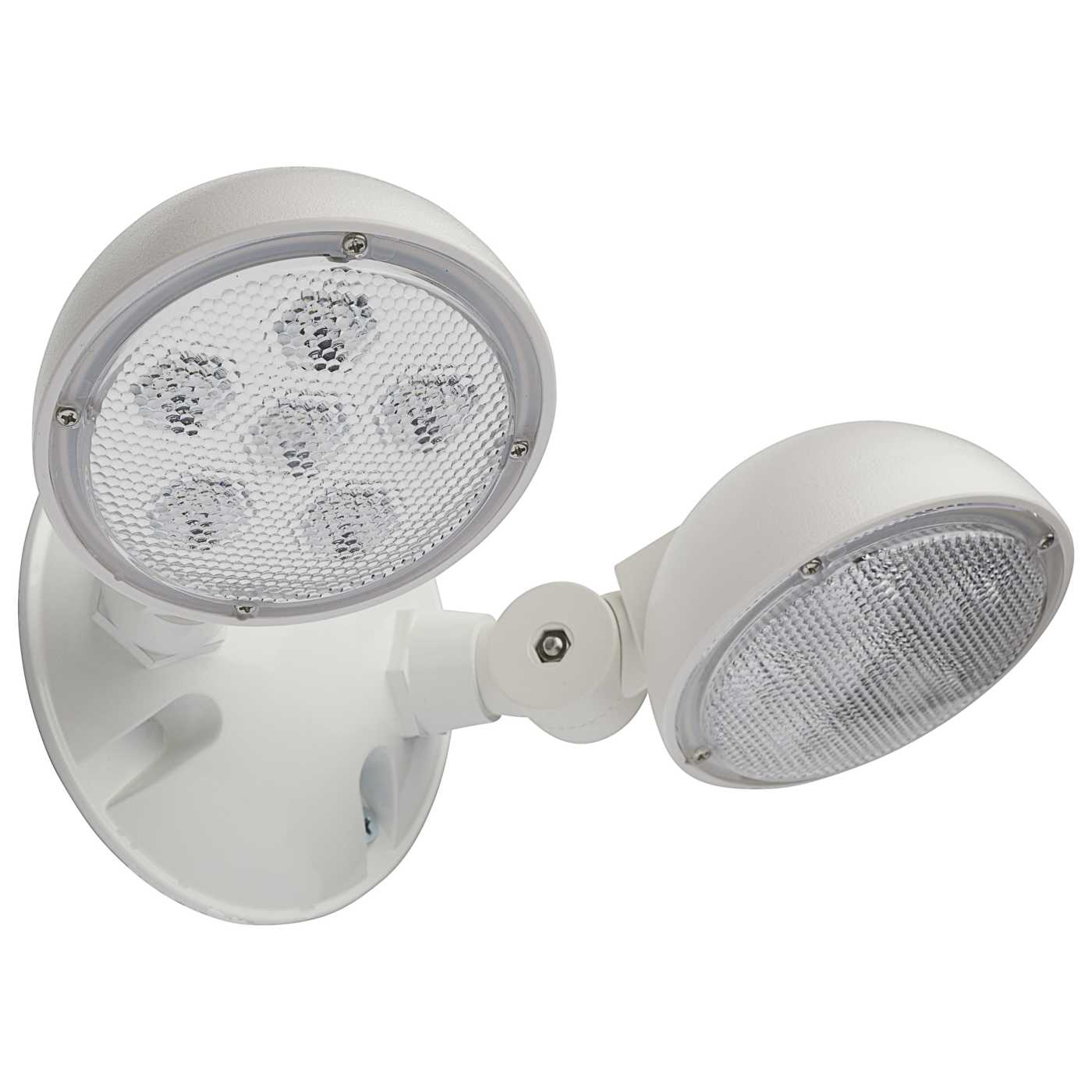 Satco 67-143 Remote Emergency Light Weatherproof Low Power Double Head - CCT: 5700K - Finish: White