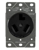 Enerlites 67500-BK Industrial Grade Flush Mount Receptacle, 50A, 10-50R, Black Finish