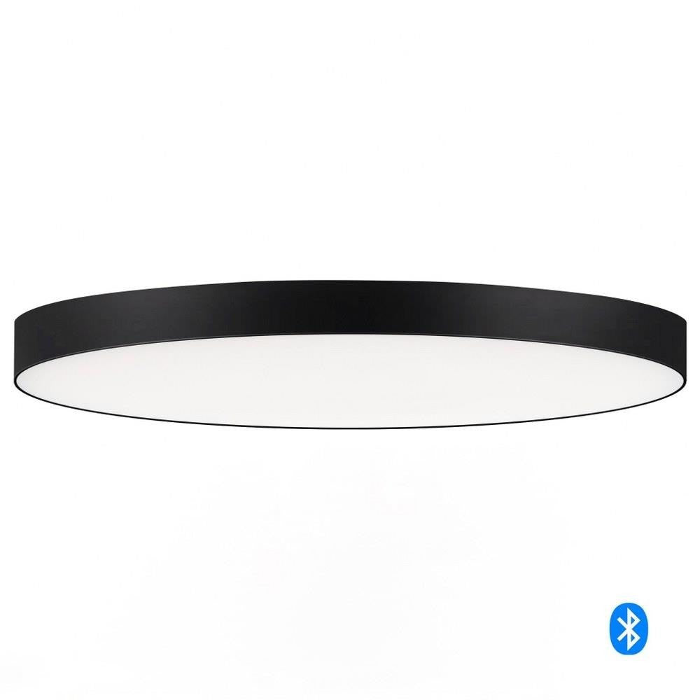 Maxim Lighting 67662WTBK Tuner Black Round LED Flush Mount with Bluetooth