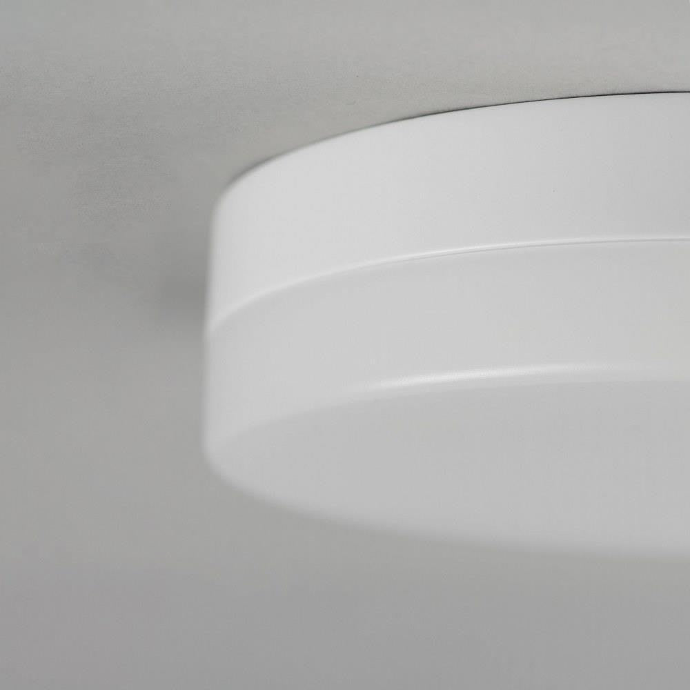 Maxim Lighting Tuner Flush Mount White Variant Close-Up on Ceiling
