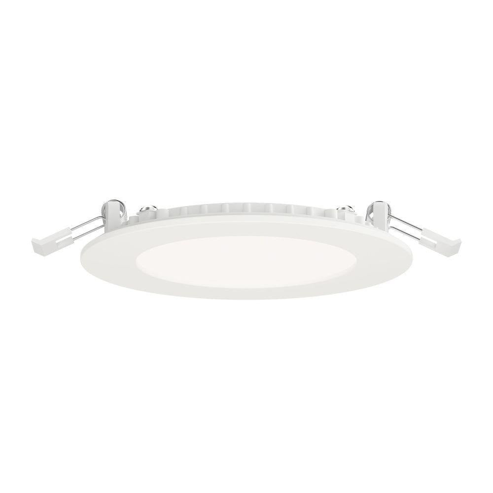 Maxim Lighting 67704WTWT Slim White LED Recessed Downlight side profile view