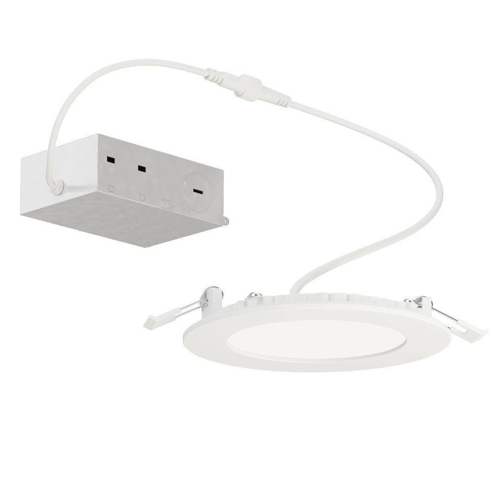Maxim Lighting 67704WTWT Slim 1 Light White LED Recessed Downlight with junction box