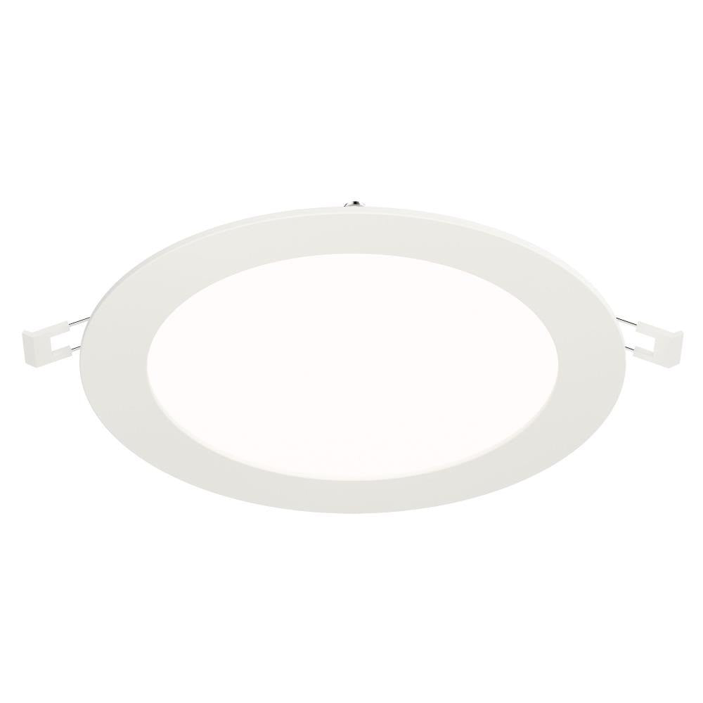 Maxim Lighting 67707WTWT Slim LED Flat Recessed Downlight White Front View
