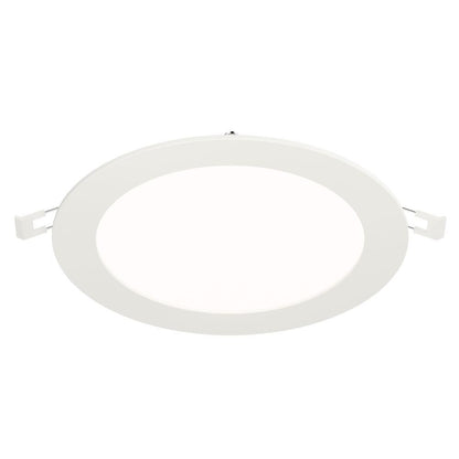 Maxim Lighting 67707WTWT Slim LED Flat Recessed Downlight White Front View