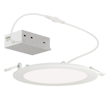 Maxim Lighting 67707WTWT Slim LED Flat Recessed Downlight with Remote Driver in White
