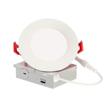Maxim Lighting 67714WTWT Slim Fire LED Flush Mount with junction box compact view