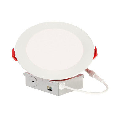 Maxim Lighting 67716WTWT Slim Fire LED Down Light Flush Mount installed view with junction box